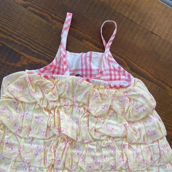 Dress + pants sleeveless cross back 1/3 months pink Burberry - Picture 6 of 7